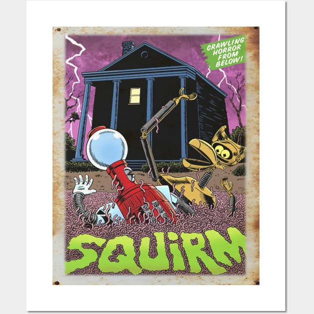 Mystery Science Rusty Barn Sign 3000 - Squirm Wall Art by Starbase79